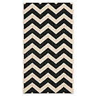 Alternate image 0 for Safavieh Courtyard 2&#39; x 3&#39;7 Thick Chevron Indoor/Outdoor Accent Rug in Black