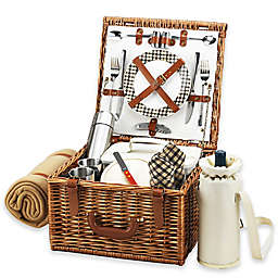 Picnic at Ascot Cheshire Picnic Basket For 2 with Blanket and Coffee Cups