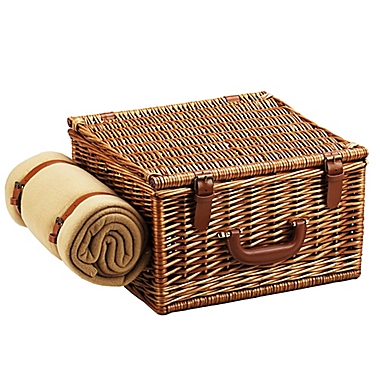 Picnic at Ascot Cheshire Picnic Basket For 2 with Blanket and Coffee Cups in Gazebo. View a larger version of this product image.