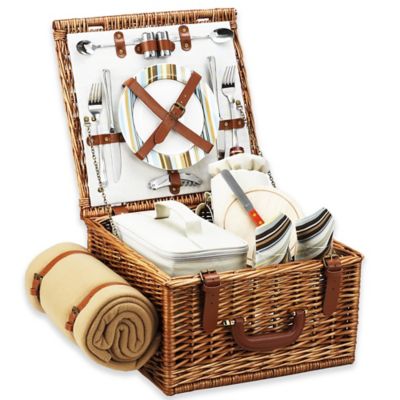 Picnic at Ascot Cheshire Picnic Basket For 2 with Blanket | Bed Bath