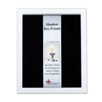 Lawrence Frames 8-Inch x 10-Inch Wood Shadow Box Frame in White