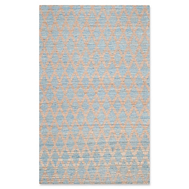 Safavieh Cape Cod Diamond Trellis 4-Foot x 6-Foot Area Rug in Light Blue/Gold. View a larger version of this product image.