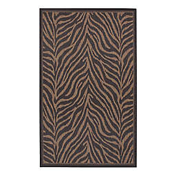Courtisan Recife Zebra 8.5-Foot x 13-Foot Area Rug in Black/Cocoa