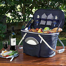 Picnic at Ascot Insulated Picnic Basket in Navy