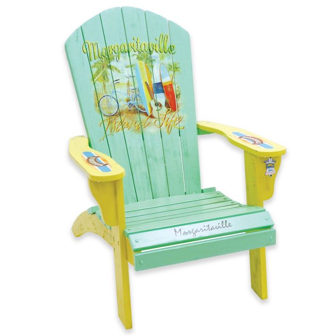 Margaritaville® Outdoor Distressed Wood Adirondack Chair ...