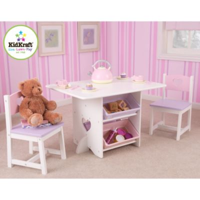 kidkraft heart table and chair set