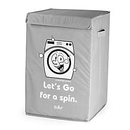 Bonita NUE "Let's Go Spin" Happy Laundry Basket in Grey