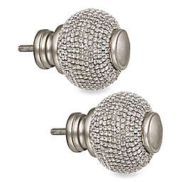 Cambria® Premier Complete Twinkle Ball Finials in Brushed Nickel (Set of 2)