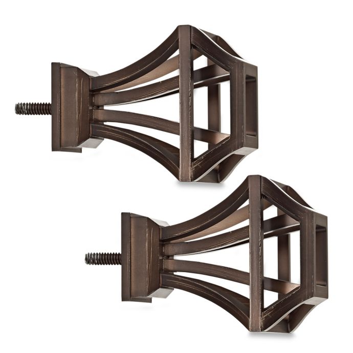 Cambria® Premier Complete Square Birdcage Finials in Oil Rubbed Bronze