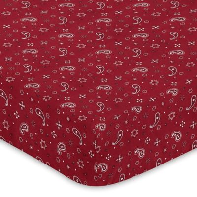 red fitted crib sheet