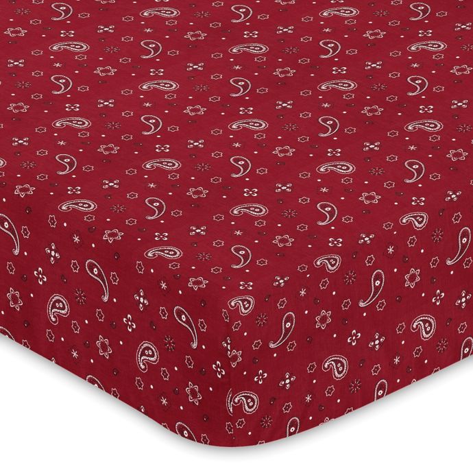 Sweet Jojo Designs Wild West Bandana Fitted Crib Sheet In Red