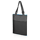 Alternate image 2 for Picnic Time&reg; Vista Outdoor Picnic Blanket in Grey Chevron with Blue Trim