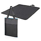 Alternate image 4 for Picnic Time&reg; Vista Outdoor Picnic Blanket in Grey Chevron with Blue Trim