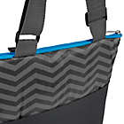Alternate image 5 for Picnic Time&reg; Vista Outdoor Picnic Blanket in Grey Chevron with Blue Trim