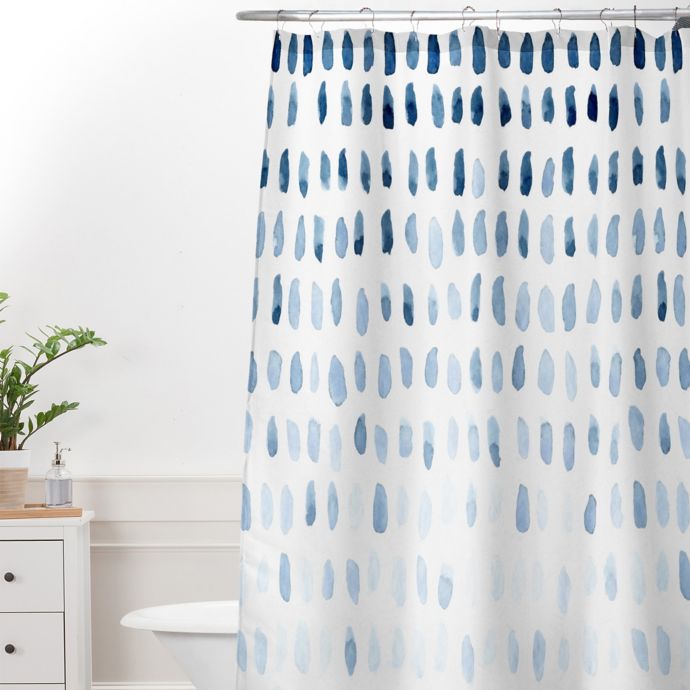 Deny Designs Social Proper Proof Of Life Shower Curtain In Gold