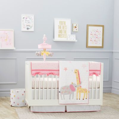 pink giraffe crib bedding