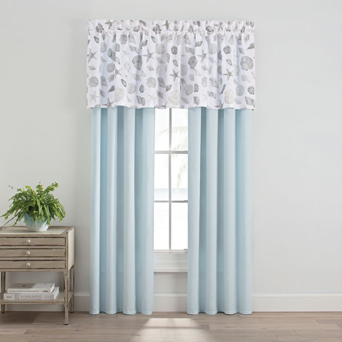 Seashells Window Curtain Panels And Valance Bed Bath Beyond