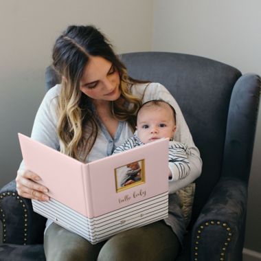 Pearhead Hello Baby Book in Pink. View a larger version of this product image.