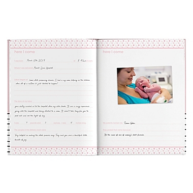 Pearhead Hello Baby Book in Pink. View a larger version of this product image.