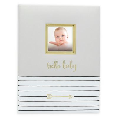 Pearhead Hello Baby Book in Grey