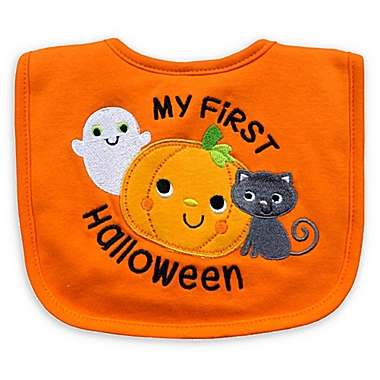 Neat Solutions &quot;My 1st Halloween&quot; Bib in Orange. View a larger version of this product image.