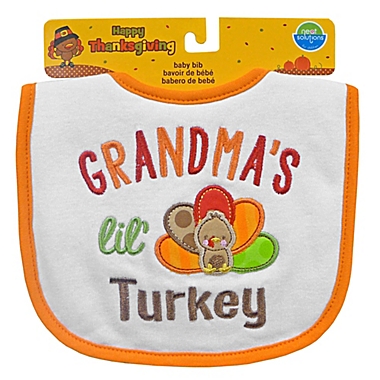 Neat Solutions &quot;Grandma&#39;s Lil&#39; Turkey&quot; Bib in White. View a larger version of this product image.