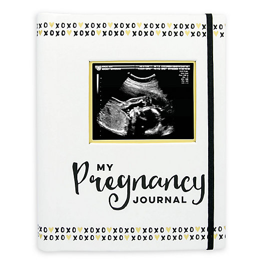 Alternate image 1 for Pearhead Pregnancy Journal in Black/White