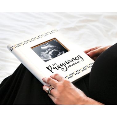 Pearhead Pregnancy Journal in Black/White. View a larger version of this product image.