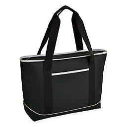 Picnic at Ascot Large Insulated Cooler Tote in Black/White