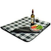 Picnic at Ascot Waterproof Outdoor Picnic Blanket in Charcoal Plaid