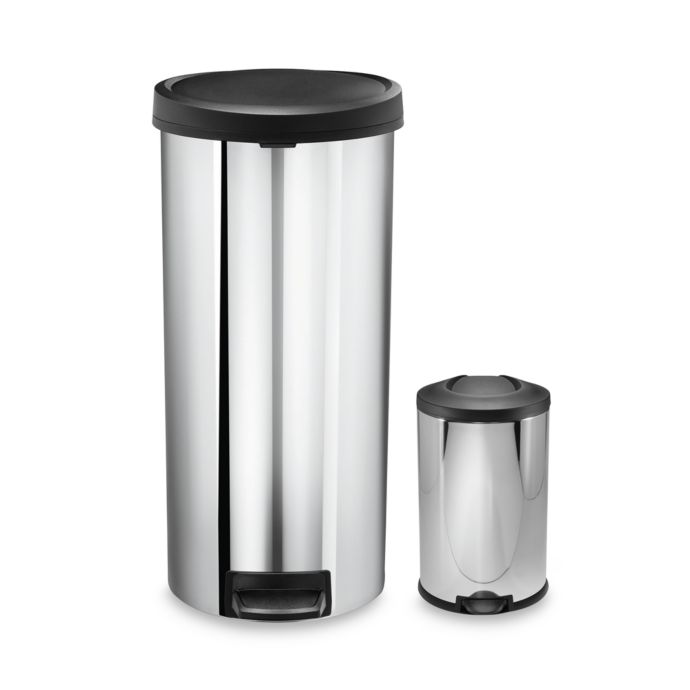 simplehuman® 30Liter StepOn Trash Can with Bonus Mini Step Can Bed