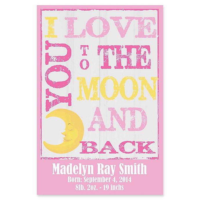 Courtside Market I Love You To The Moon And Back Canvas Wall Art Bed Bath Beyond