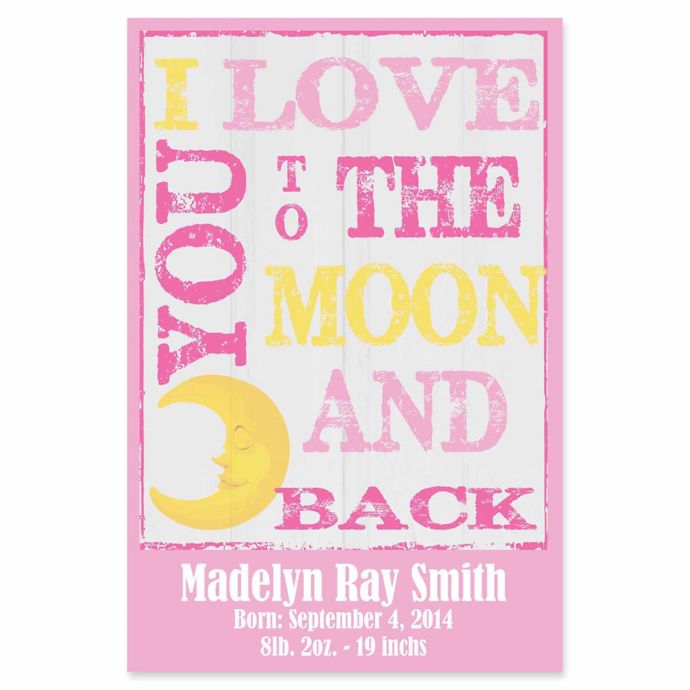 Courtside Market I Love You To The Moon And Back Canvas Wall Art Bed Bath Beyond