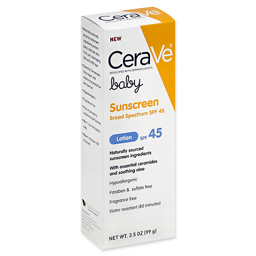 Alternate image 1 for CeraVe® 3.5 oz. Baby Sunscreen Lotion SPF 45