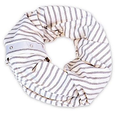 NüRoo Breastfeeding Cover-up Scarf in Grey/White. View a larger version of this product image.
