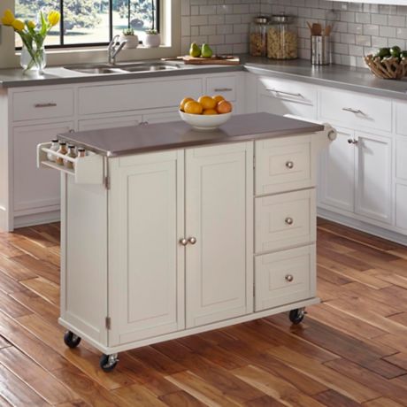 Home Styles Dolly Madison Liberty Kitchen Cart With Stainless