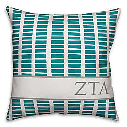 Designs Direct Zeta Tau Alpha Greek Sorority 18-Inch Square Throw Pillow in Teal