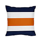 Alternate image 0 for Sweet Jojo Designs Navy and Orange Stripe Throw Pillows (Set of 2)