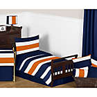 Alternate image 0 for Sweet Jojo Designs Navy and Orange Stripe Bedding Collection