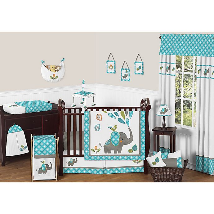 Sweet Jojo Designs Mod Elephant Collection in Turquoise ...