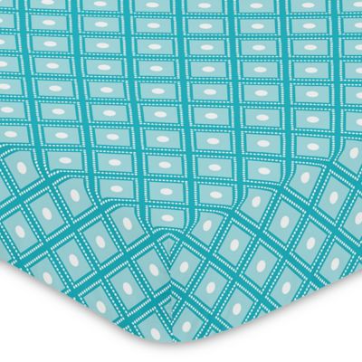 turquoise crib sheet
