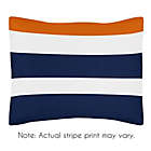 Alternate image 1 for Sweet Jojo Designs Navy and Orange Stripe 3-Piece Full/Queen Comforter Set