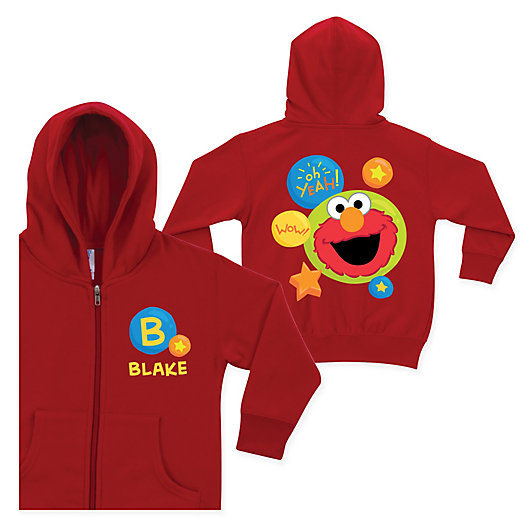 Alternate image 1 for Sesame Street Wow Elmo Full-Zip Hoodie in Red