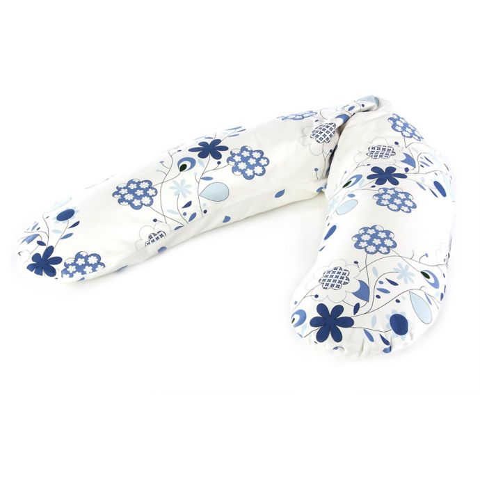 Theraline Maternity And Nursing Pillow In Blue Bouquet Bed Bath