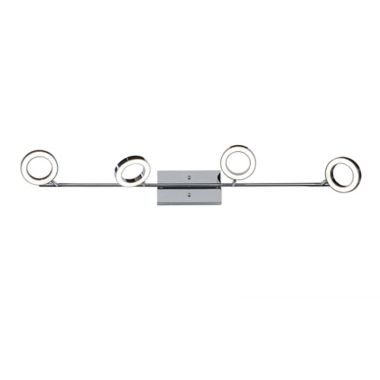 Varaluz&reg; Halo 4-Light Wall Mount LED Vanity Light in Polished Chrome. View a larger version of this product image.