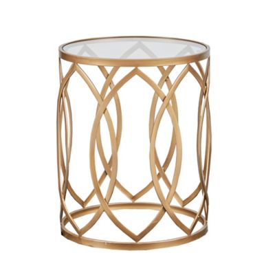 Madison Park Arlo Accent Table in Gold