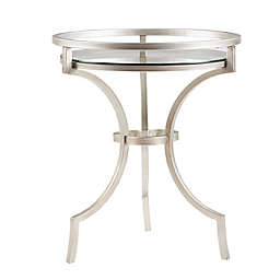 Madison Park Griffin Accent Table in Silver