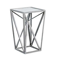Madison Park Zee Accent Table in Silver
