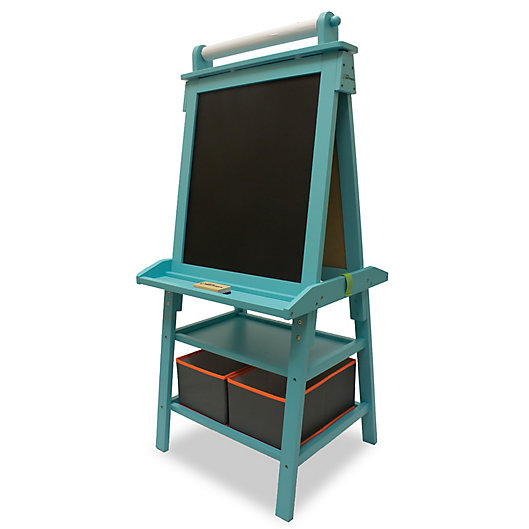 Alternate image 1 for Little Partners Deluxe Learn and Play Art Center Easel in Turquoise