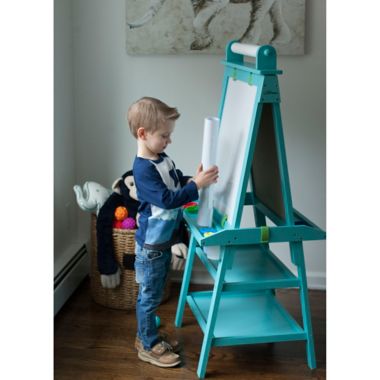 Little Partners Deluxe Learn and Play Art Center Easel in Turquoise. View a larger version of this product image.